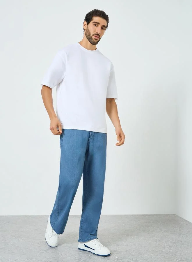 Styli Men Light Blue Loose Fit Jeans